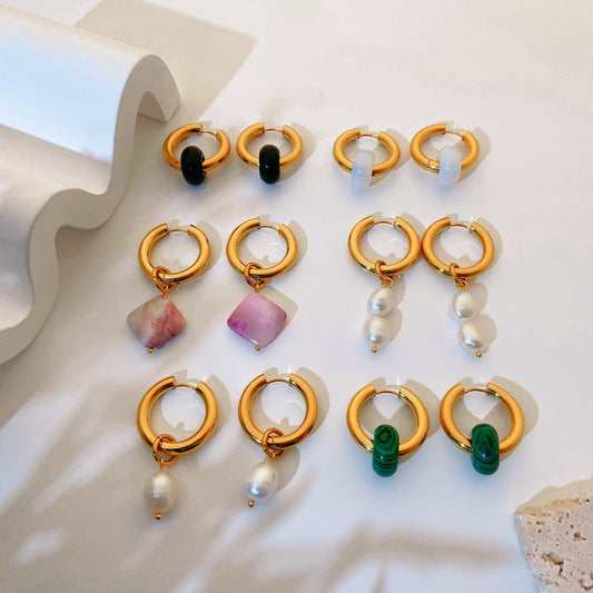 Hot-Selling Niche Design High-End Light Luxury Colorful Retro Earrings