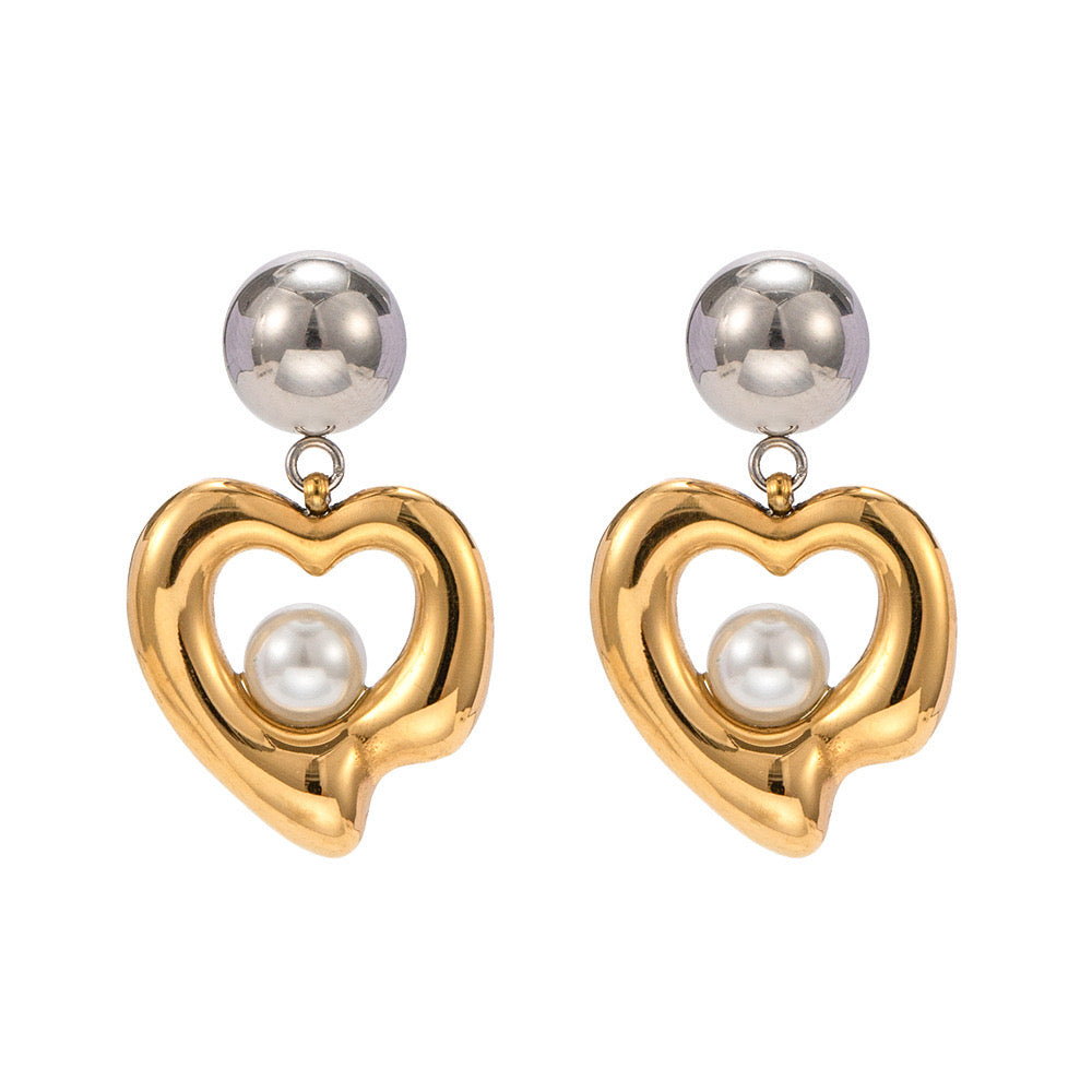 Hot-Selling Niche Design High-End Light Luxury Pearl Love Earrings