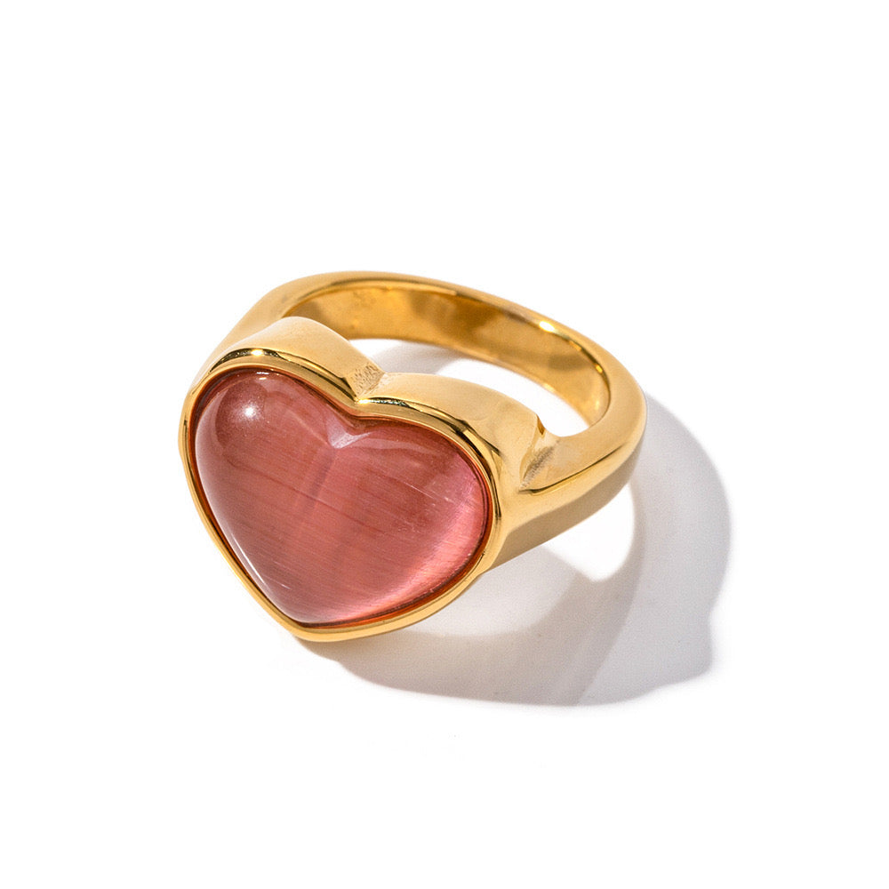 Hot Selling Niche Design Premium Pink Love Ring