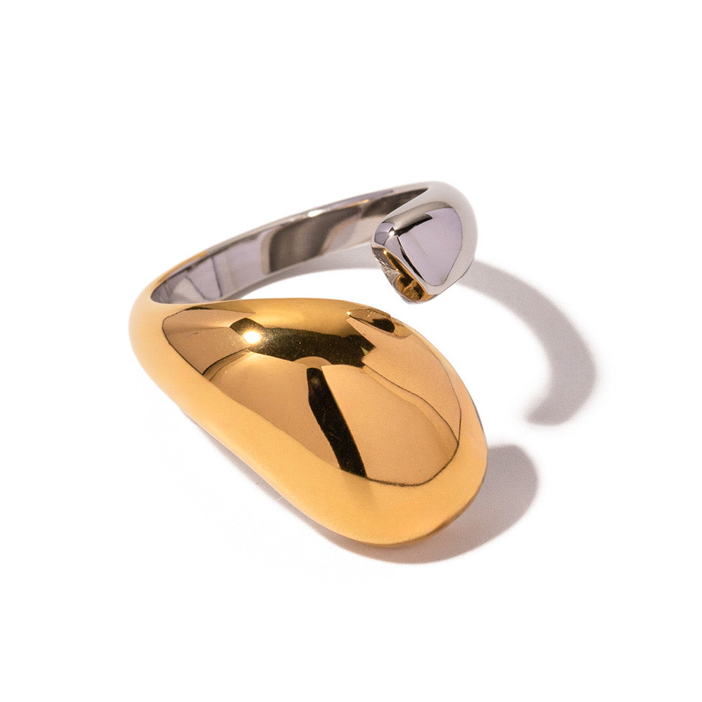 Hot-Selling High-End Niche Two-Color Ring