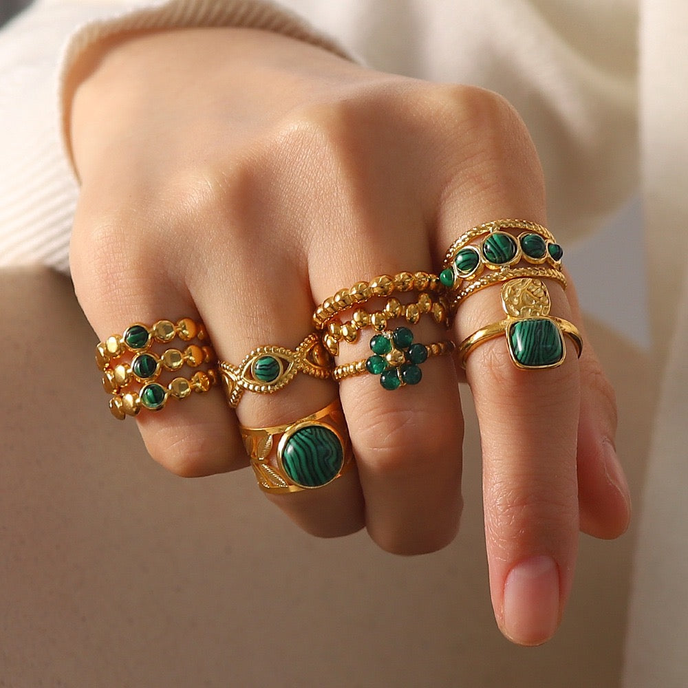 Hot Selling High-End Niche Green Ring