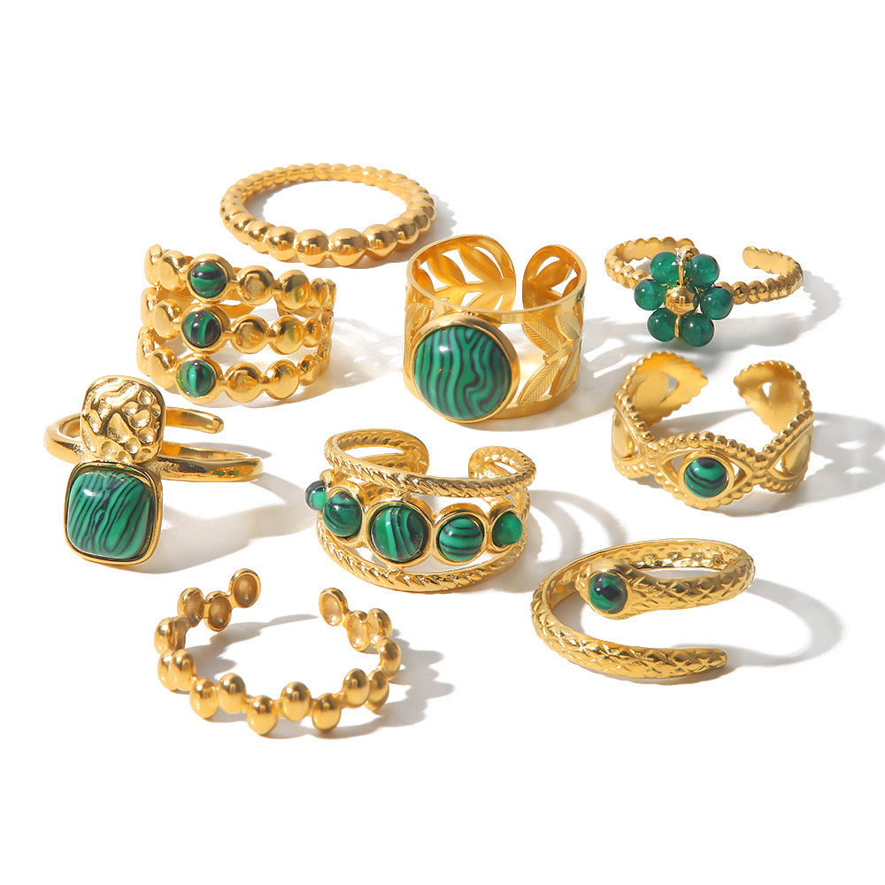 Hot Selling High-End Niche Green Ring