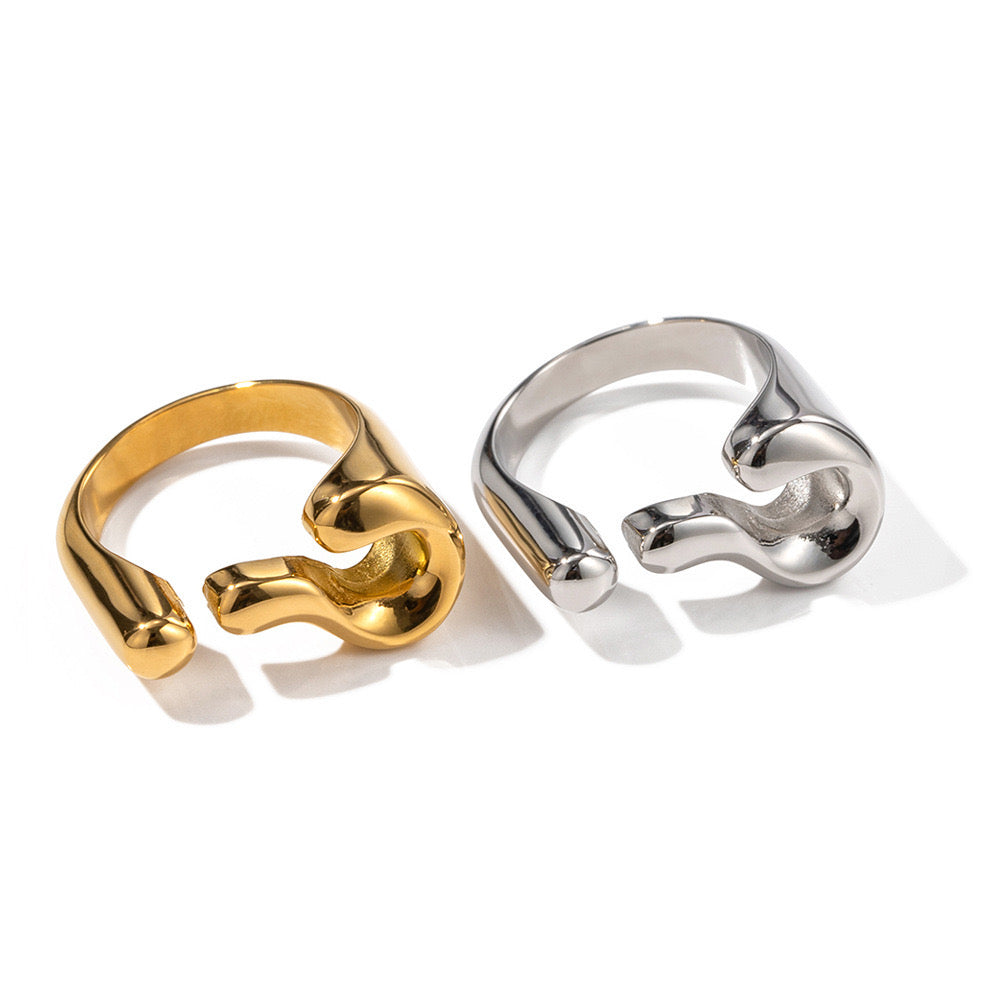 INS High-End luxury, Exquisite And Versatile Irregular Ring