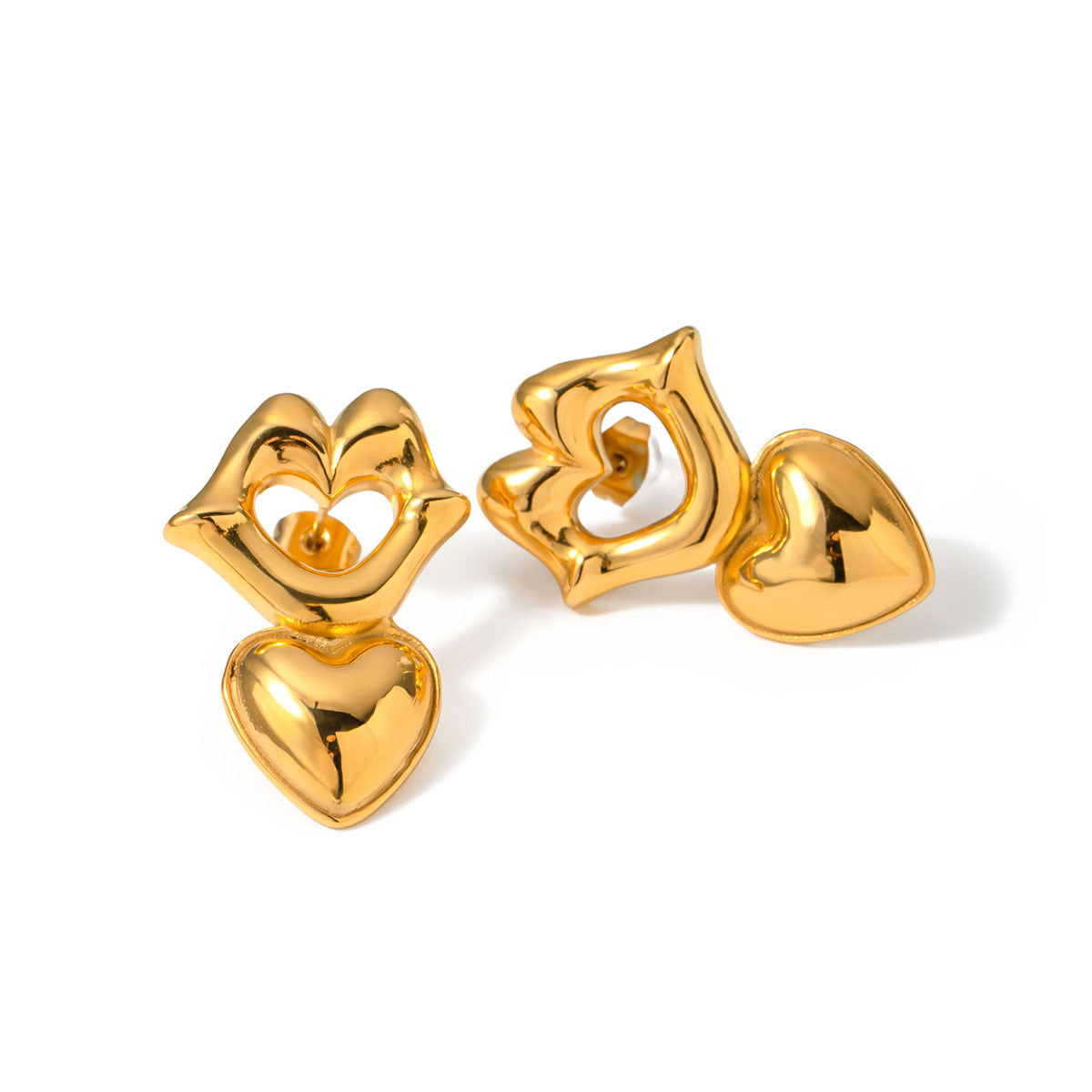 New Glossy Temperament High-End Love Earrings