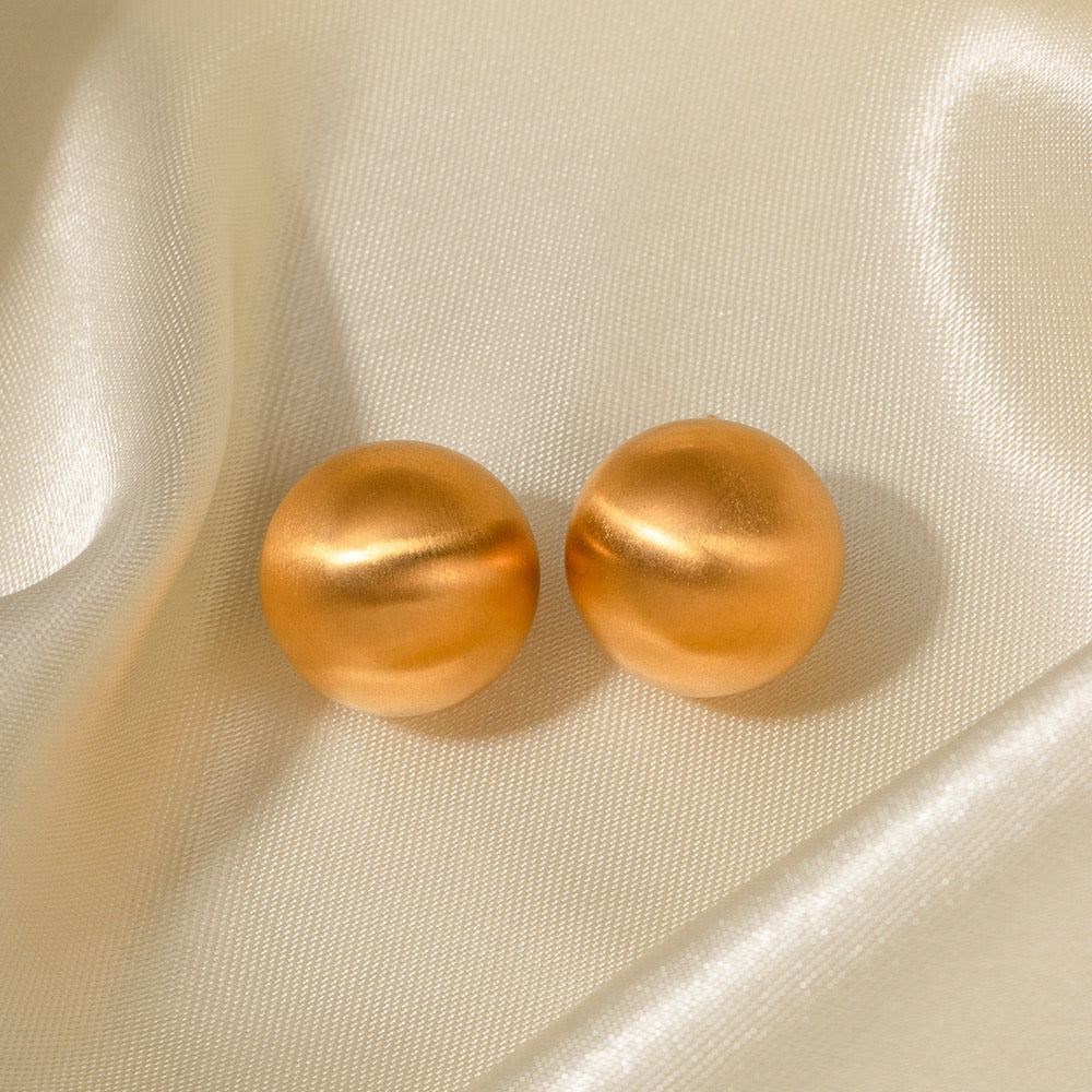 New Style High-Grade Round Earrings With Smooth Temperament