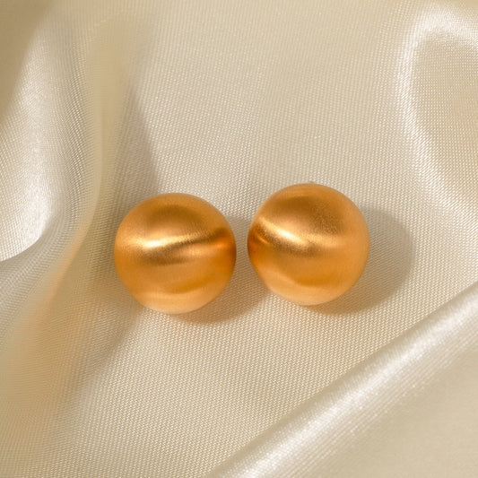 New Style High-Grade Round Earrings With Smooth Temperament