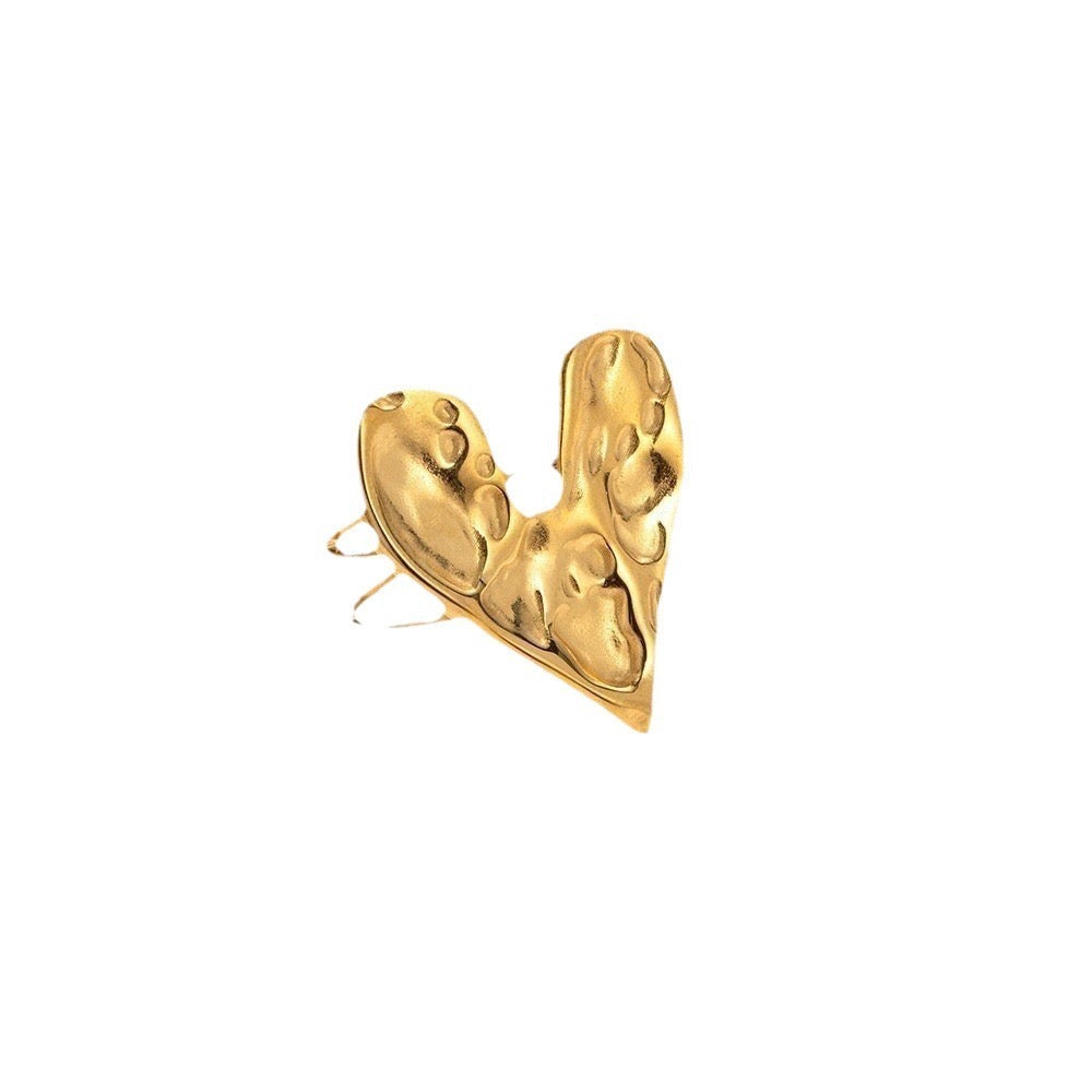 New Golden Glossy Temperament High-End Love Ring