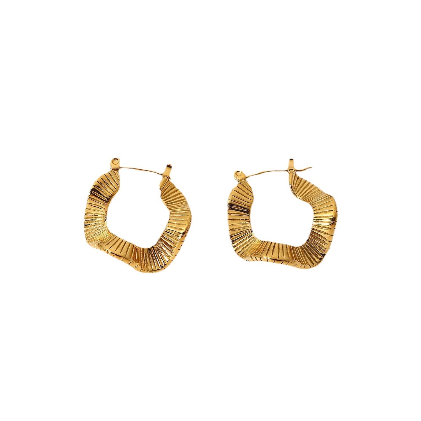 High-End New Golden Wave Earrings