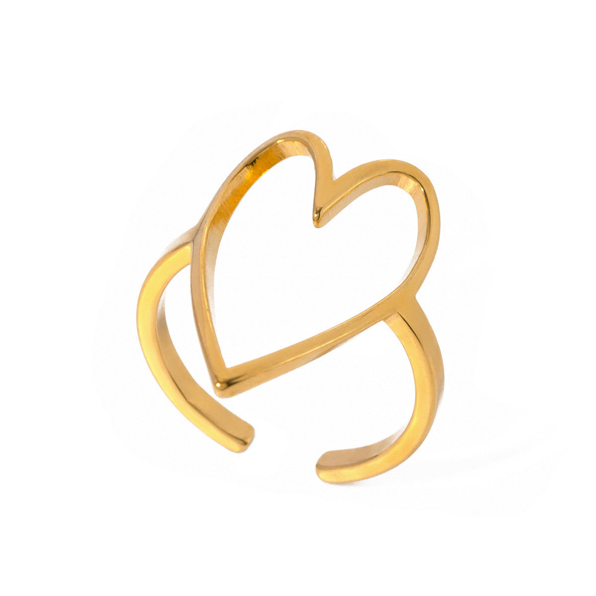 High-End Light Luxury Simple Fashion Love Hollow Ring