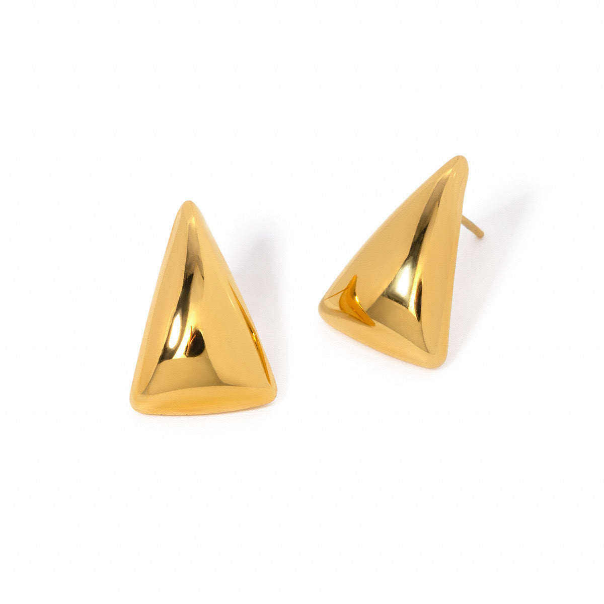 High-End Light Luxury Simple Fashion Shiny Triangle Earrings