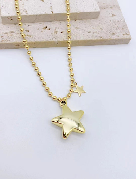 High-Grade Metal Five-Pointed Star Necklace